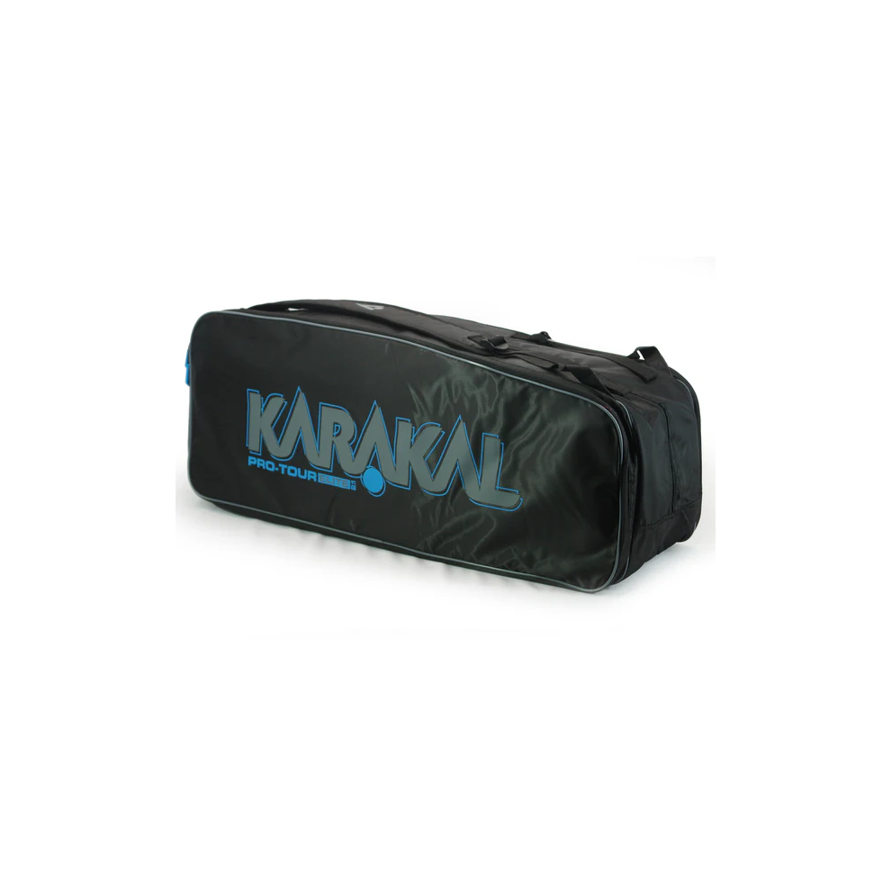 Karakal (Blue) Pro Tour 2.1 Elite 12 Racket Bag Wet & Dry Compartment Side Pockets Blue