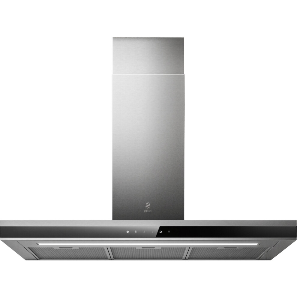 Elica ADELE2-BK-SS-90 90cm Chimney Cooker Hood - Stainless Steel - For Ducted/Recirculating Ventilation