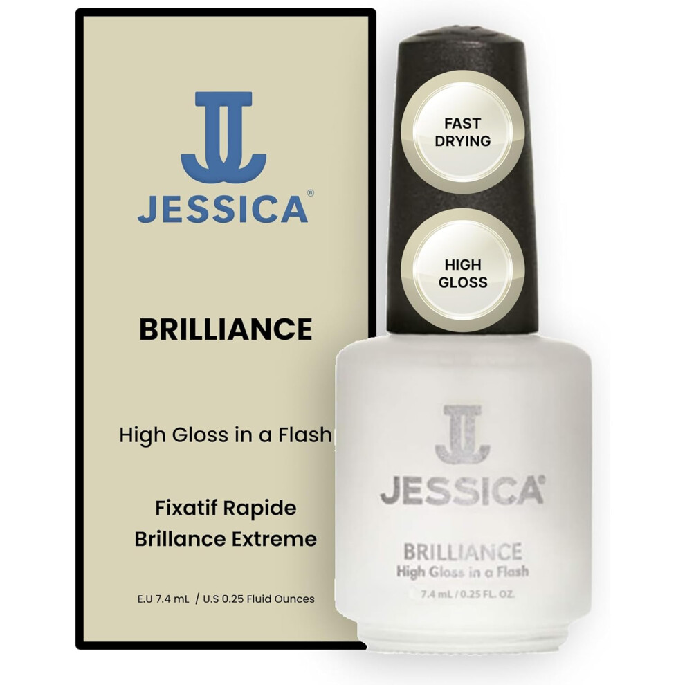 (JESSICA Brillance Fast Drying Top Coat, 7.4 ml) JESSICA Brillance Fast Drying Top Coat, 7.4 ml