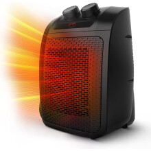 Keplin Ceramic Electric Fan Heater Black 2000W Low Energy Consumption, 2 Heat Modes, Adjustable Thermostat