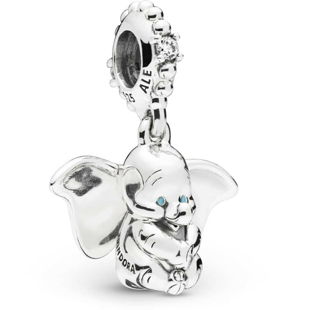 (Flying dumbo dangle bead charm for pandora bracket ) New Disney Mickey Minnie sterling silver charm 925
