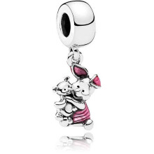 (Piglet Winnie the pooh dangle bead charm for pandora bracket ) New Disney Mickey Minnie sterling silver charm 925