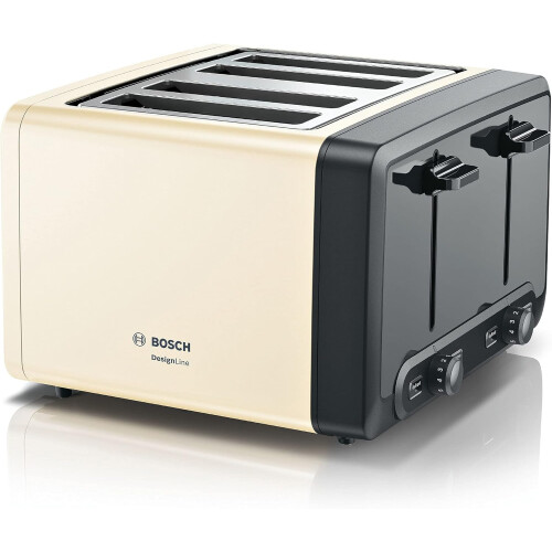 4-Sink Stainless Steel Toaster Oven with Variable Controls - Cream