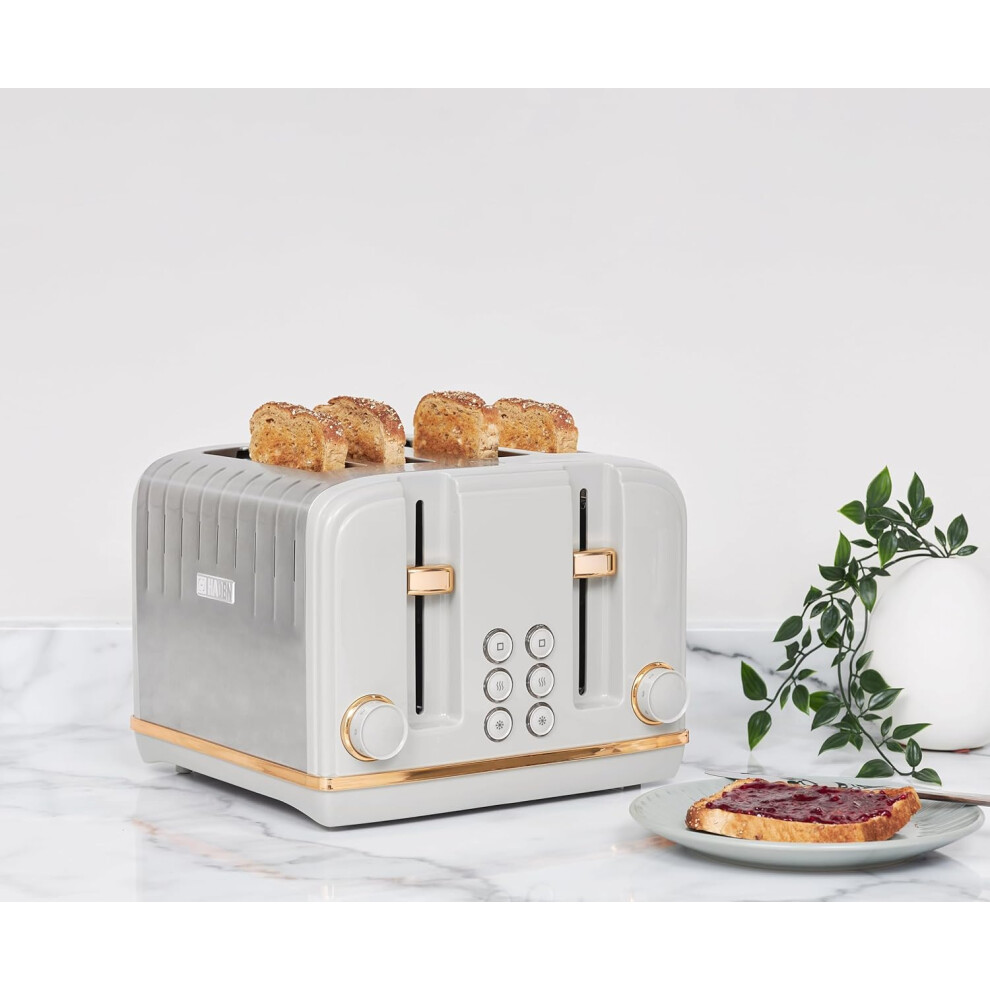 gray-copper-toaster-4-pieces---adjustable-browning-control--wide-slot-toaster-----gray-toaster--easy-to-clean---2300w