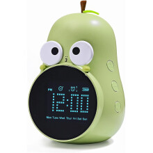 (Green) Kids Alarm Clock for Girls Pear Alarm Clock with Snooze Toddler Sleep Training Clock for Bedroom Home Office