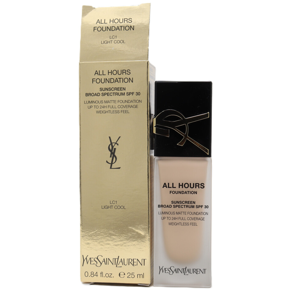 (LC1 Light Cool) Yves Saint Laurent All Hours Foundation 0.84oz/25ml New