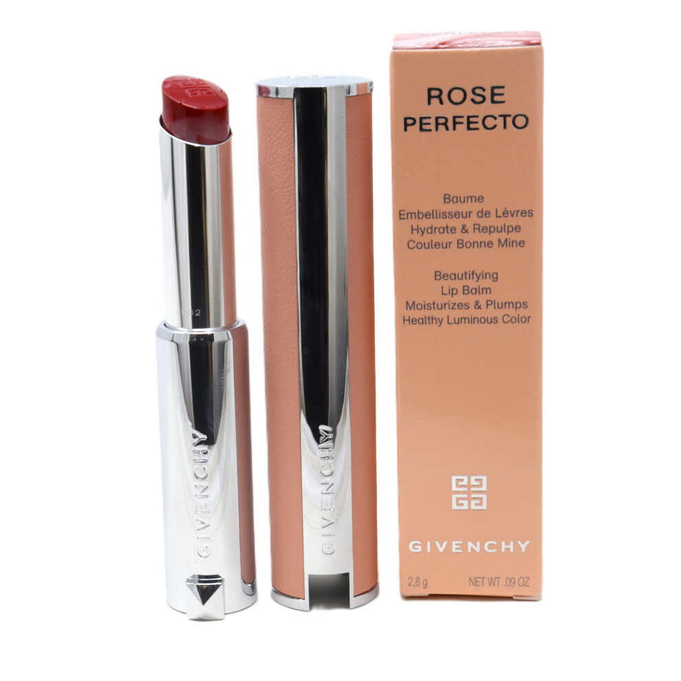 (37) Givenchy Rose Perfecto Lip Balm 24H Hydration  0.09oz/2.8g New With Box