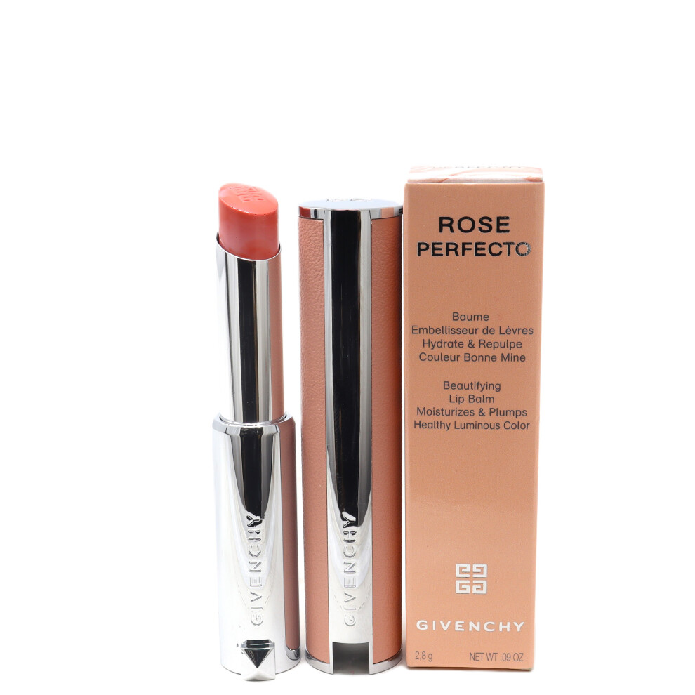 (108) Givenchy Rose Perfecto Lip Balm 24H Hydration  0.09oz/2.8g New With Box