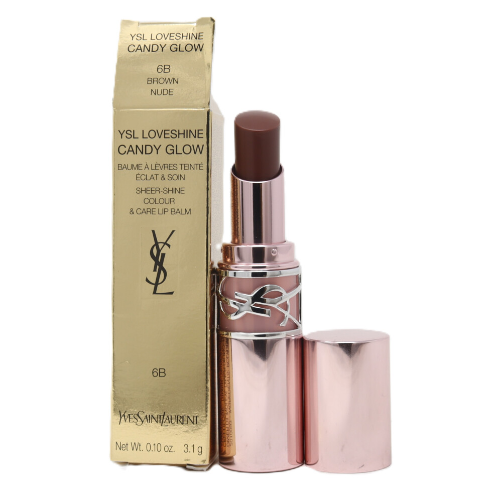 (6B Brown Nude) Yves Saint Laurent Loveshine Candy Glow Tinted Butter Balm 0.10oz  New With Box