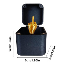 3D Printed Nordic Minimalist Style Middle Finger In Box Funny Creative Middle Finger In Christmas Box Gifts Office Prank