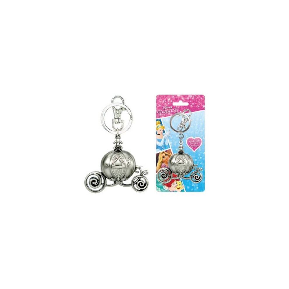 Disney Cinderella Carriage Pewter Key Ring