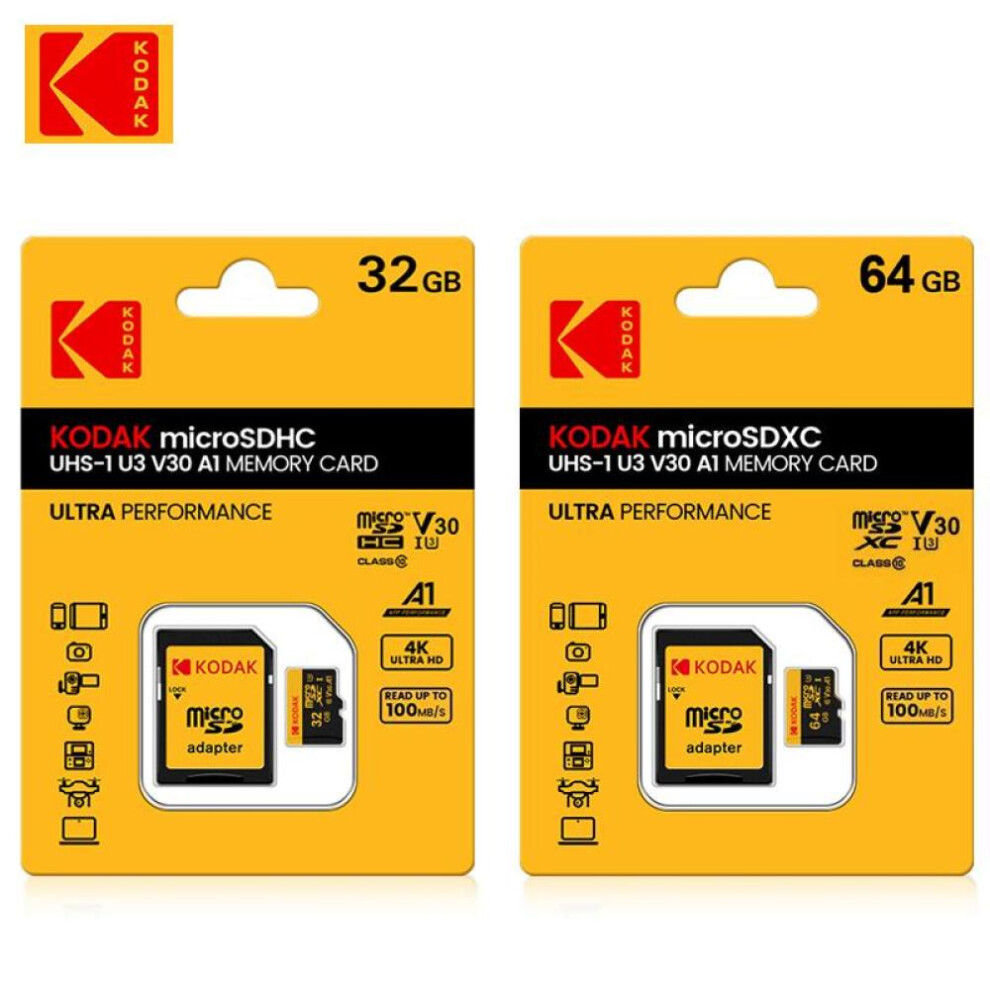 (U3 256GB) Kodak Microsdxc Uhs-i Flash Memory Card With Adapter