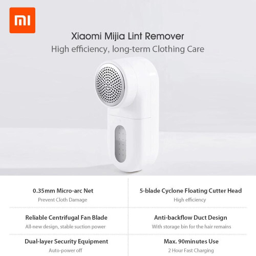 Xiaomi (White) Xiaomi Mijia Lint Usb Charging Remover 1