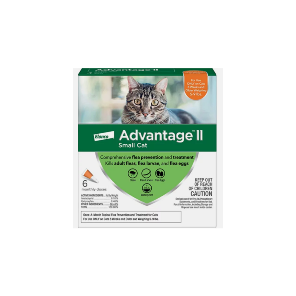 Advantage-II Vet-Recommended Fleatick Prevention for Small Cats 5-9lbs