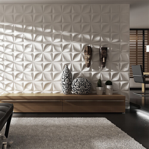 Living And Home (#1) 12Pcs PVC Textured 3D Wall Panels Decorative Tiles Background 2