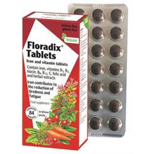 Floradix Vegan Formula Tablets - 84 Count