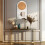 Arched Brown Tinted Wall Clock Silver Mirror Decorative Clock 1