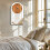Arched Brown Tinted Wall Clock Silver Mirror Decorative Clock 4