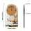 Arched Brown Tinted Wall Clock Silver Mirror Decorative Clock 7