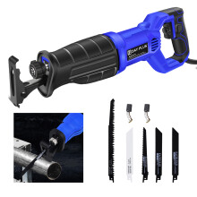 Reciprocating Saw with 5 Saw Blades, Powerful 900W Electric Saw Tool, 2800RPM Stepless Variable Speed, 28mm Stroke Length