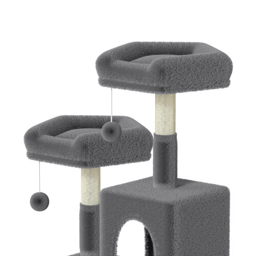 (Dark Grey) 208cm Tall 5 Floors Cat Tower Cat Tree Indoor 2