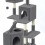(Dark Grey) 208cm Tall 5 Floors Cat Tower Cat Tree Indoor 8