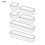 Living And Home 6PCS Clear Drawer Organizer Storage Container Box Multifunctional Organizer 1