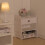 Living And Home (Flower) Bedroom Side Table Nightstand Storage Organizer with Drawer 4