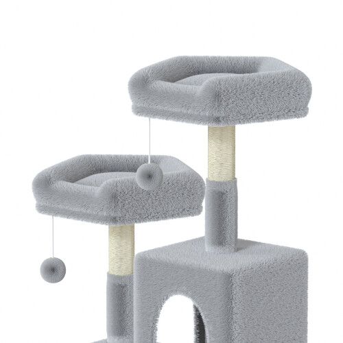 (Light Grey) 208cm Tall 5 Floors Cat Tower Cat Tree Indoor 2