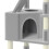 (Light Grey) 208cm Tall 5 Floors Cat Tower Cat Tree Indoor 7