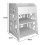 Living And Home Wooden Nightstand with Drawer and 2 Storage Shelves 5