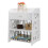 Living And Home Wooden Nightstand with Drawer and 2 Storage Shelves 4