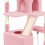 (Pink) 208cm Tall 5 Floors Cat Tower Cat Tree Indoor 5