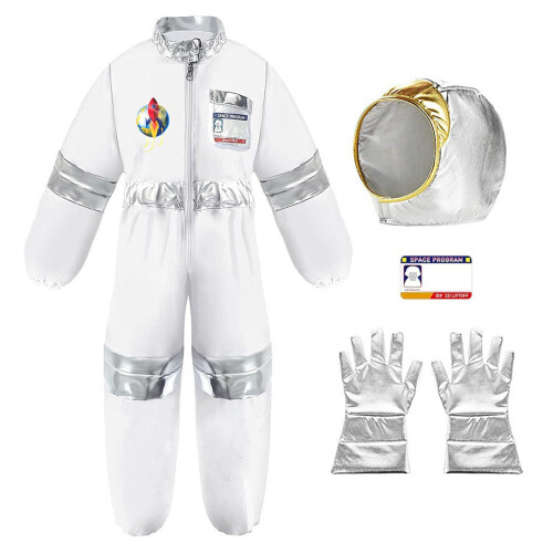 (hotpink, XL) Children's Astronaut Space Costume Space Pretend Dress Up ...