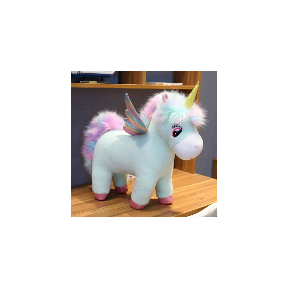 Bonxaif (, 60Cm) 60Cm Fantastic Glow Rainbow Wings Unicorn Plush Toy Giant Unicorn Toy Green