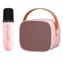 Chronus Karaoke Machine for Kids and Adults, Portable Bluetooth Speaker with Wireless Microphone, Loud Sound, Karaoke Microphone for Kids 4-10+(pink)