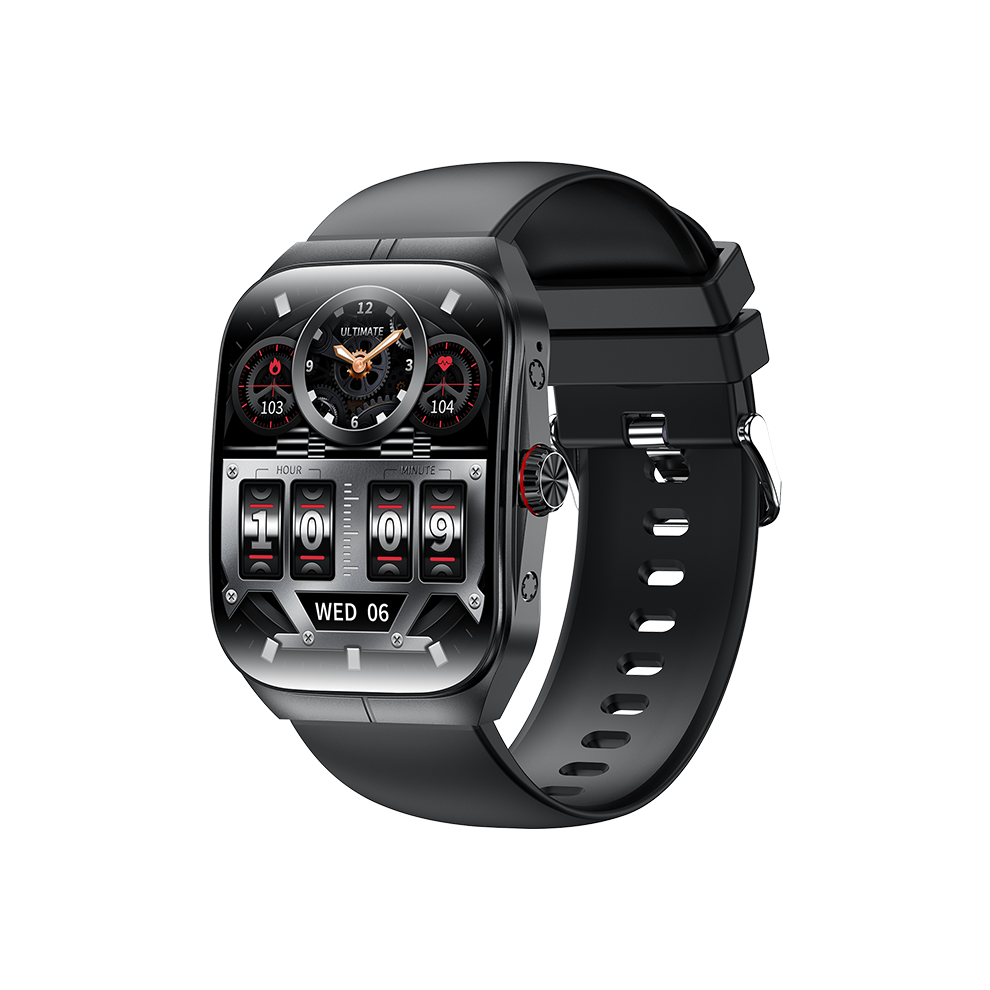 Chronus Smartwatch Hk80 With Bluetooth Calling, Health Monitoring, Music, And Sports Modes(Black) Black 6976918034199
