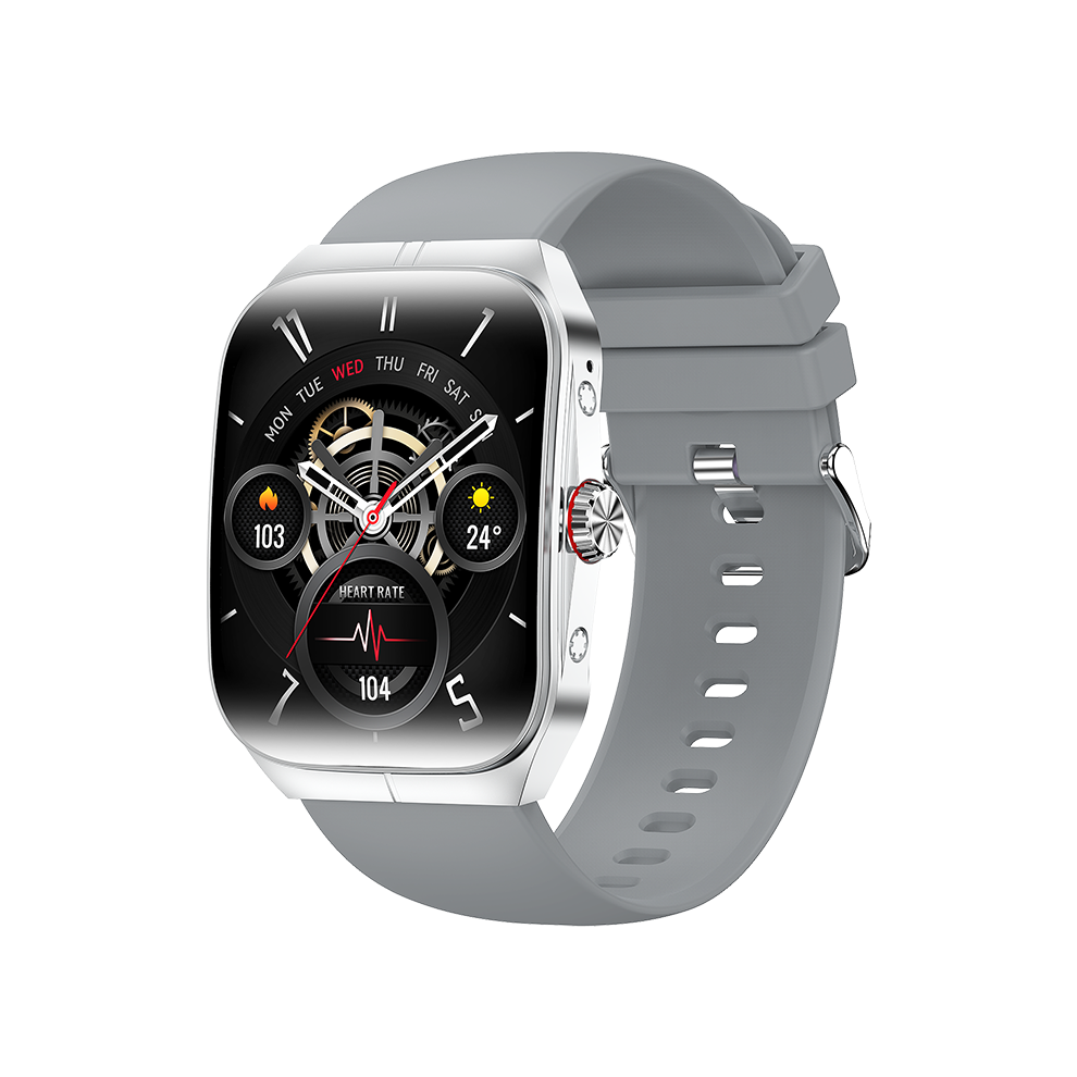 Chronus Smartwatch Hk80 With Bluetooth Calling, Health Monitoring, Music, And Sports Modes(Grey) Grey 6976918034212