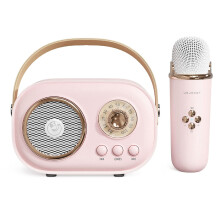 Chronus Mini Karaoke Machine, Karaoke Machine for Kids and Adults, Cute Karaoke with Microphone, Portable Bluetooth Speaker for Party Use(Pink)