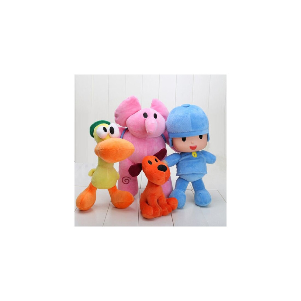 Bonxaif Set Of 4 Pocoyo Elly Pato Loula Soft Plush Stuffed Figure Toy Doll Xmas Gift Kid