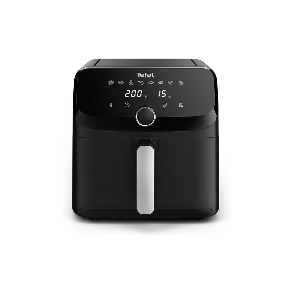 Tefal Easy Fry Mega, Air fryer, Extra-Large Capacity 7.5 L, 8 Preset Programs, Compact Size, EY8558G0, Black