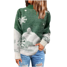 (green/3, XL) EINCcm Christmas Sweater for Women Long Sleeve Knit Fall Winter Crewneck Pullover Xmas Fair Isle Sweater Clothes