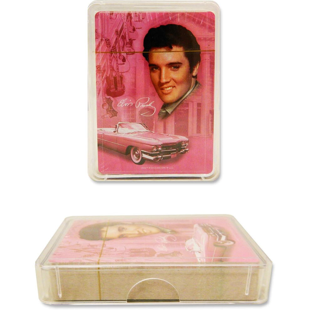 Elvis Presley Elvis Playing Cards - With Guitars Pink