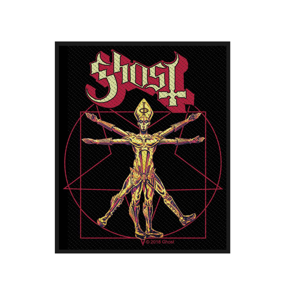 Ghost Patch The Vitruvian Ghost Band Logo new Official 10cm x 7.5cm woven sew on