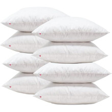 (Pack of 8, 18 x 18 ( 45 x 45cm)) Lancashire Textile Duck Feather Soft Cushion Pads