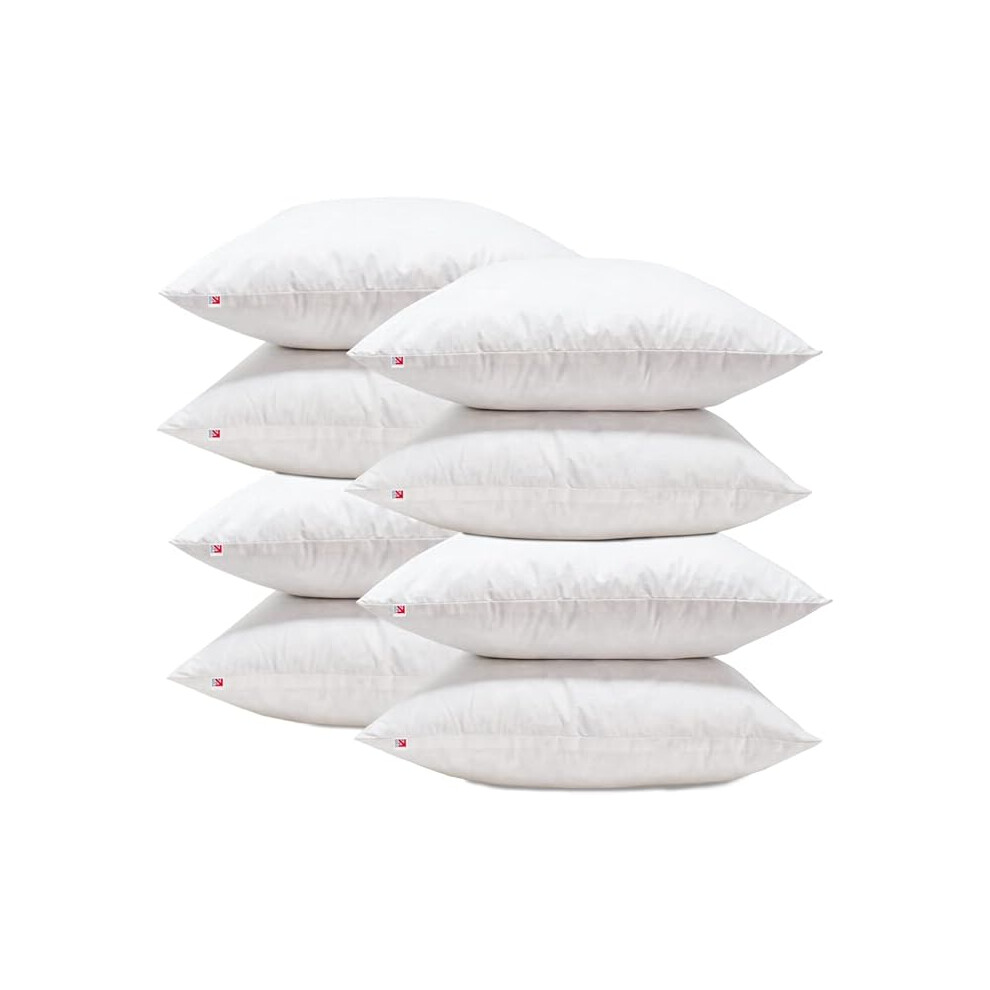 Lancashire Textiles (Pack Of 8, 18 X 18 ( 45 X 45Cm)) Lancashire Textile Duck Feather Soft Cushion Pads