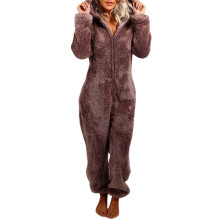(black, L) Michellecmm Women Fleece Onesies Zip Front Hoodie Footie Pajamas Adult with Animal Prints Plush Sleepwear