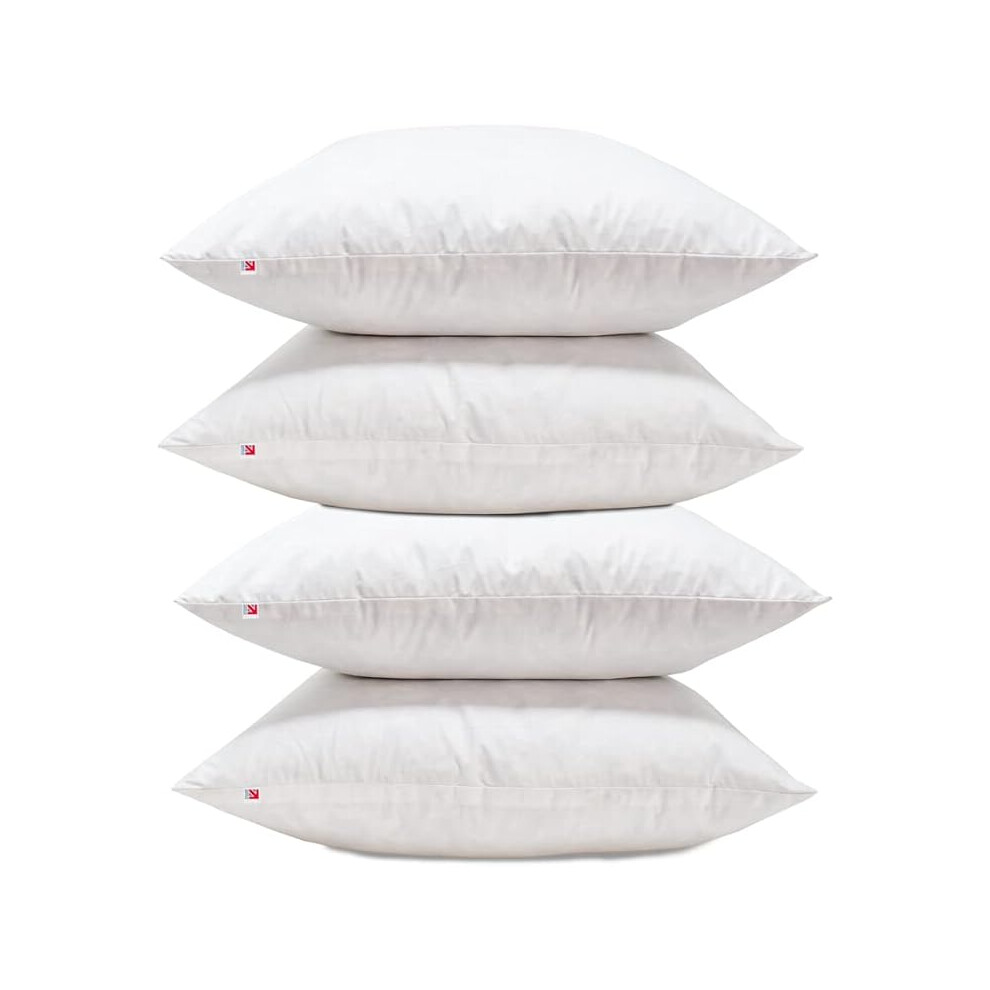 Lancashire Textiles (Pack Of 4, 16 X 16 ( 40 X 40Cm)) Lancashire Textile Duck Feather Soft Cushion Pads