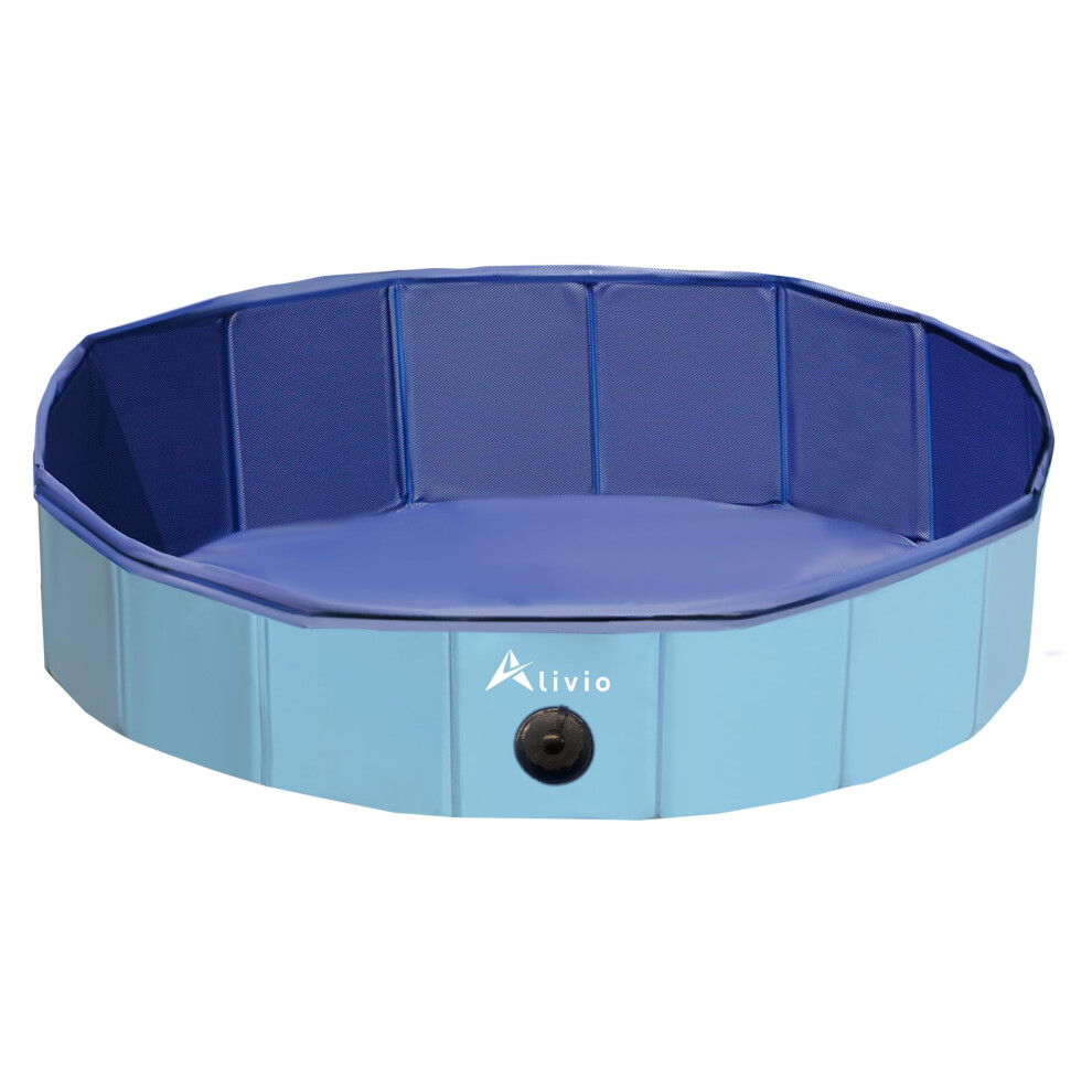 Alivio Foldable Dog Pool Dog Paddling Pool Pvc Non Slip Bath Tub
