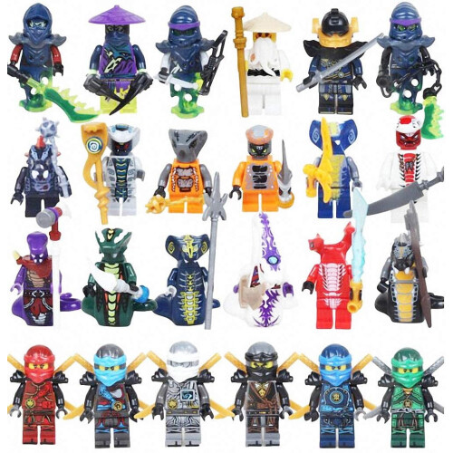 Lot de 24 Mini Figures Ninja Série Serpentine Blocs de Construction Jouets
